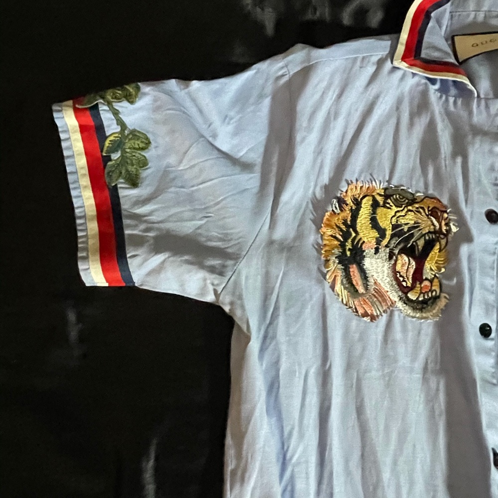 Gucci tiger short sleeve shirt used - Picture 3 of 5